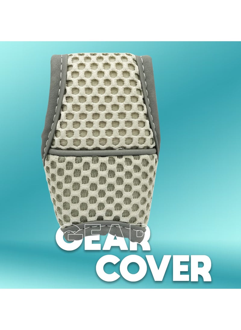 روكا غطاء ناقل الحركة من جلد البولي يوريثان الفاخر لتغطية مقبض ناقل الحركة الأوتوماتيكي للسيارة - Image 1