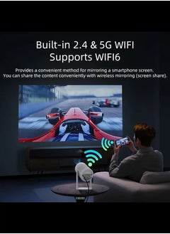 AUN Mini Projector Portable Android 11 Home Theater Cinema VideoProjector Bluetooth WIFI Sync IOS Smartphone 1080P 4K Movie  - Image 3