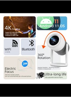 AUN Mini Projector Portable Android 11 Home Theater Cinema VideoProjector Bluetooth WIFI Sync IOS Smartphone 1080P 4K Movie  - Image 4