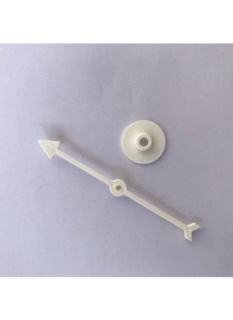 Enlightenment Toy Rotating Plastic Pointer Parent-child Interactive Game Digital Dial Plastic DIY Teaching Pointer Accessories-Color:White White 100 Mm Long