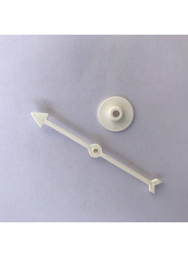 Generic - Enlightenment Toy Rotating Plastic Pointer Parent-child Interactive Game Digital Dial Plastic DIY Teaching Pointer Accessories-Color:White White 100 Mm Long - Image 1