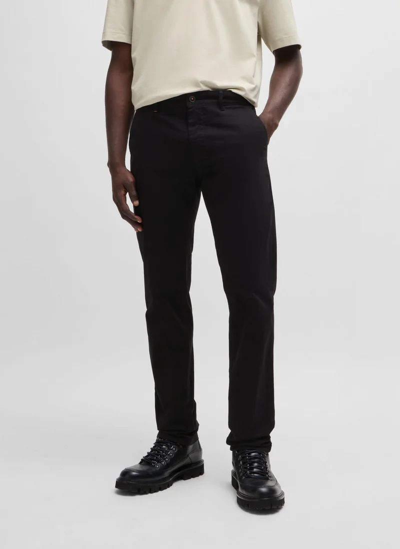 بوس Slim-fit chinos in stretch-cotton satin