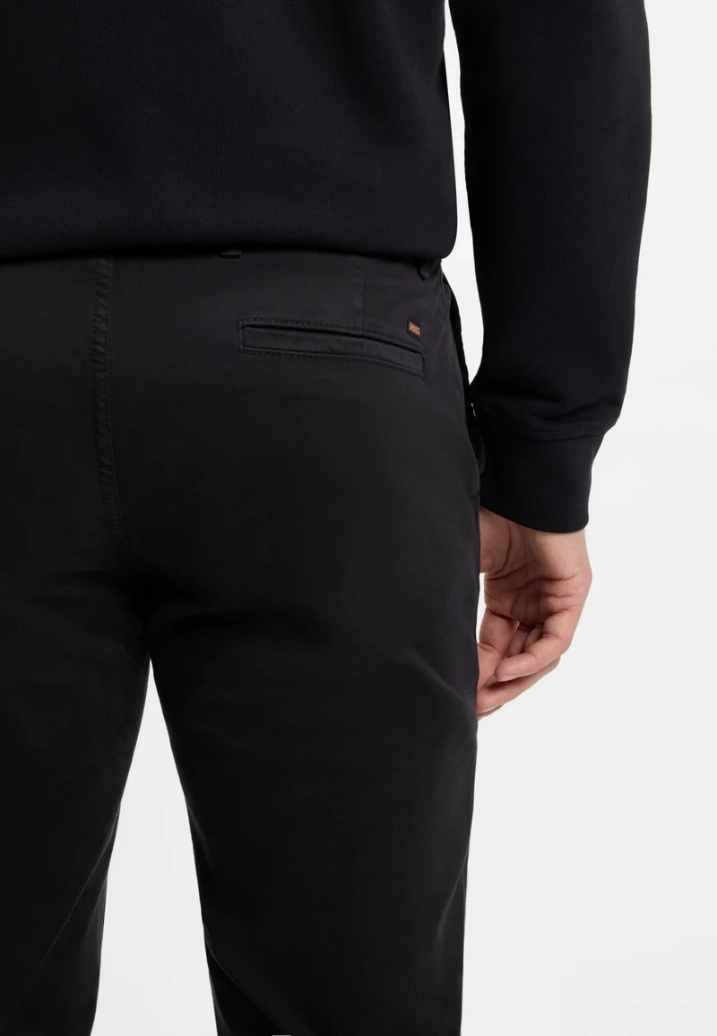 BOSS Slim-fit chinos in stretch-cotton satin