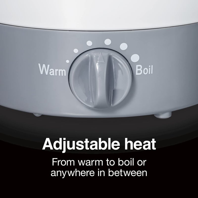 Proctor Silex 32oz Adjustable Temperature Hot Pot Electric Kettle for Tea, Boiling Water, Cooking Noodles and Soup, White - Image 5