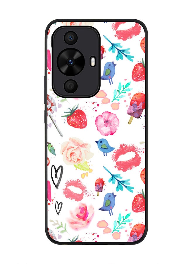 Stylizedd Rugged Black edge case for Huawei nova 12s / Huawei nova 11/ Huawei nova 12 Lite 4G, Slim fit Flexible Anti Drop Thin Cover - Summer Fever - Image 1