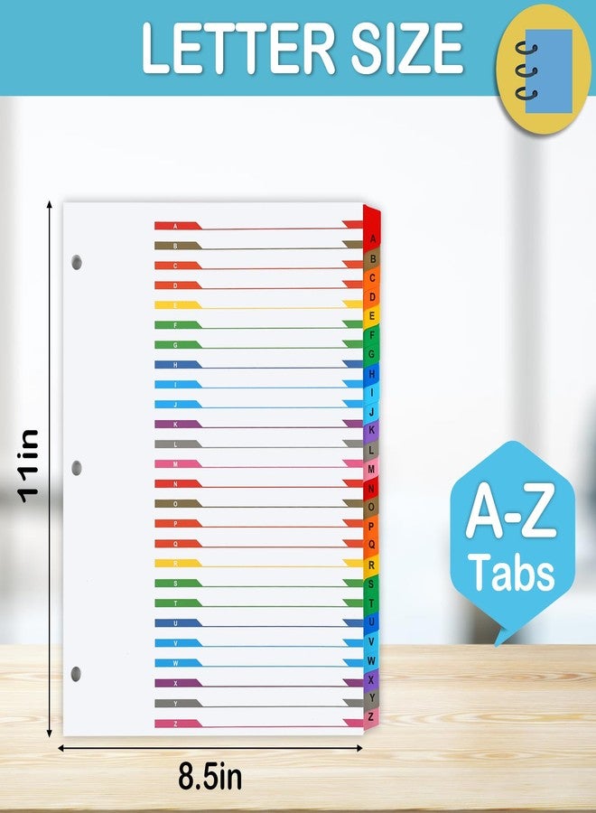Coidea Alphabet Binder Dividers for 3 Ring Binder, COIDEA A-Z Dividers for 3 Ring Binder, Multicolor A-Z Binder Dividers with Customizable Table of Contents Page, ABC Alphabet Tabs for School Office - Image 2
