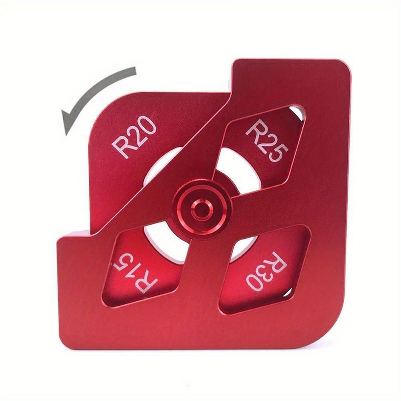 Red Metal Woodworking Corner Radius Jig Chamfer Template for Round T Arc Edges - Image 4