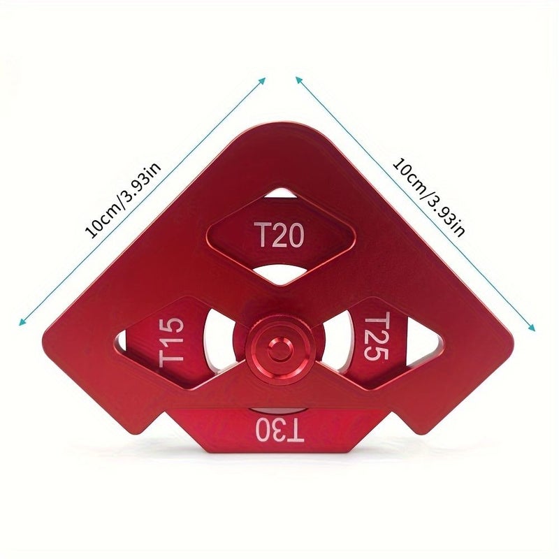 Red Metal Woodworking Corner Radius Jig Chamfer Template for Round T Arc Edges - Image 3