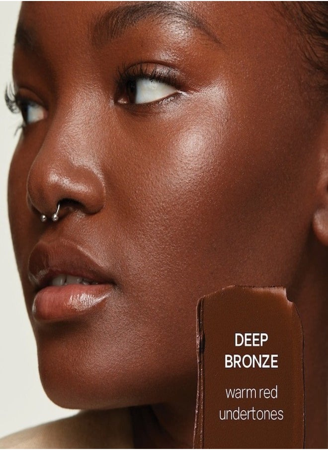 Saie SAIE Sun Melt Natural Cream Bronzer - Deep Bronze - a warm red shade for very dark skin tones 30ml | Lightweight, Blendable, Sun-Kissed Glow  - Image 2
