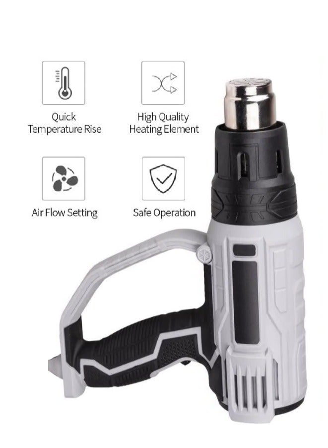 BISSO 2000W 4-Nozzle Electric Heater. 2 Adjustable Positions. Multifunctional. Used for welding, heat shrinking, paint stripping, tube bending, and grilling. - Image 3