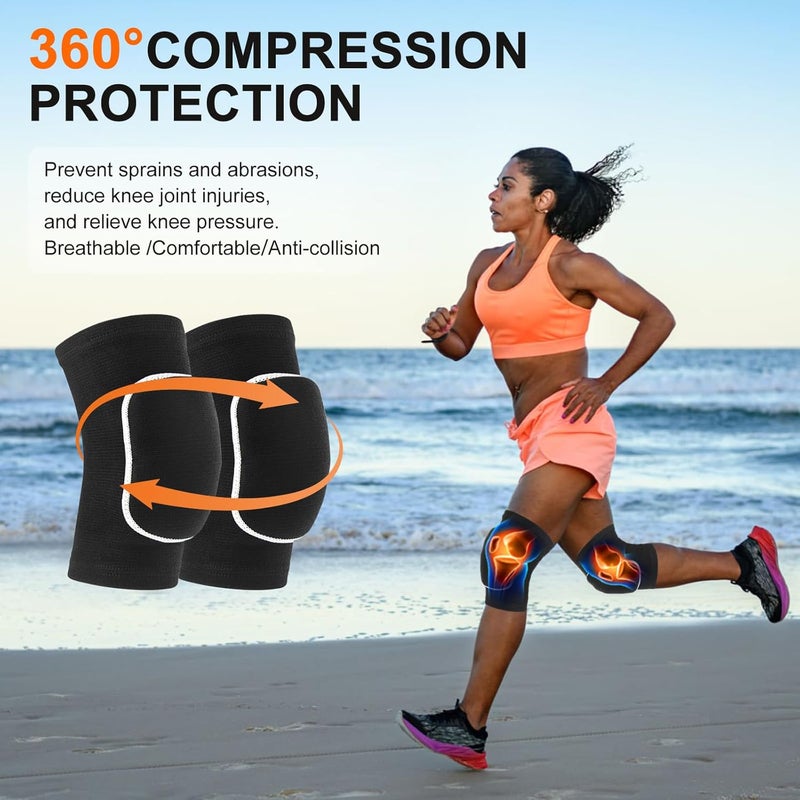 HISFFOG Volleyball Knee Pads for Women, Men, Youth, Girls, Kids, Knee brace for Volleyball Basketball Football Dance Yoga Tennis Running Cycling Workout Climbing Wrestling - Image 4