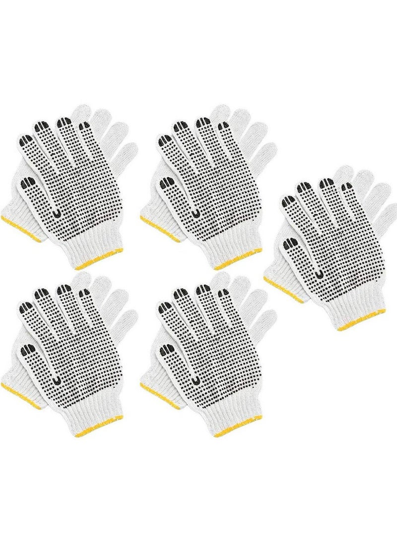 Captaintech 5 Pairs of Skidproof Gloves Anti- Scald Thermal Insulation High Temperature Resistance Baking Gloves Garden Home Decoration Gloves for Man Woman (Random Color) - Image 1
