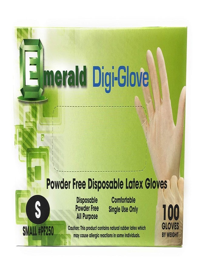 Emerald قفازات ديجي-إيمرالد، قفازات لاتكس disposable خالية من البودرة (صغيرة) - Image 1