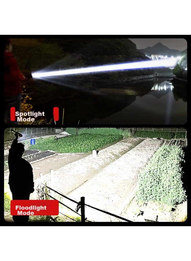 Shenyu Flashlight With High Brightness, Zoomable Lens, Long-range Beam, Ultra-long Battery Life, Outdoor Survival, Emergency Power Outage Lighting - Image 5