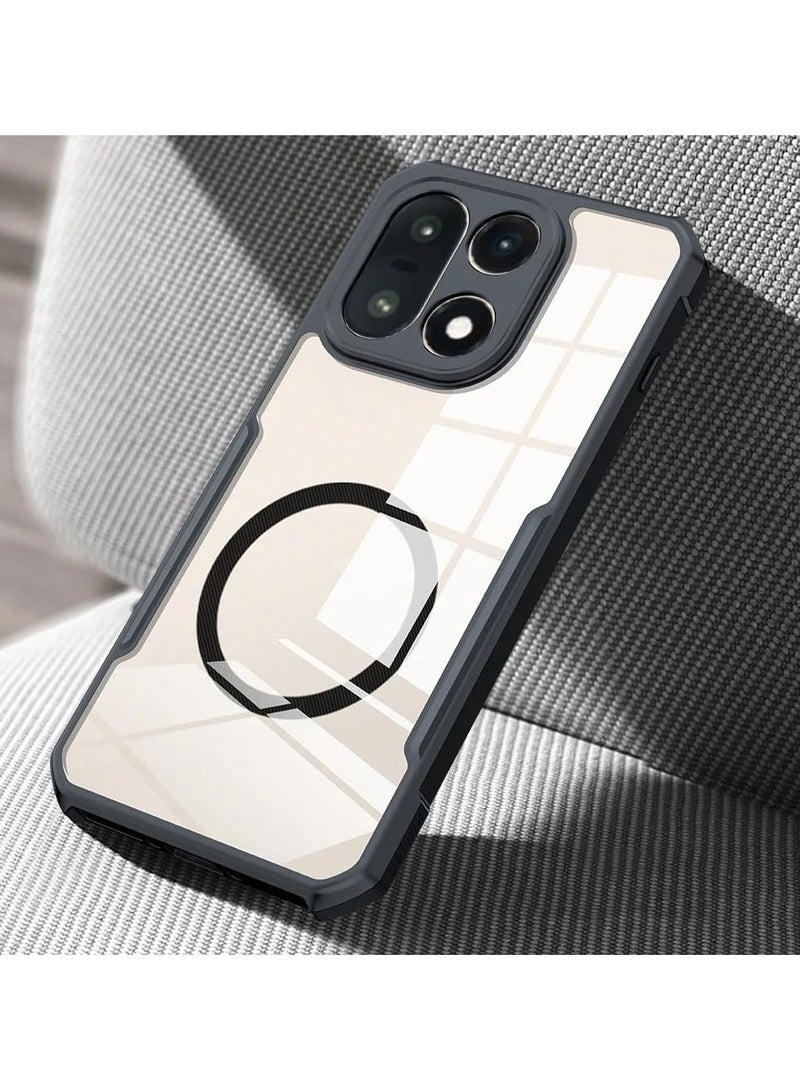 عام **غطاء واقي مغناطيسي متوافق مع هاتف OnePlus 15 5G - يتميز بلوحة خلفية ناعمة من Ard PC ممتصة للصدمات وإطار TPU، يوفر حماية ضد الصدمات والسقوط، ويدعم الشحن اللاسلكي.** - Image 1