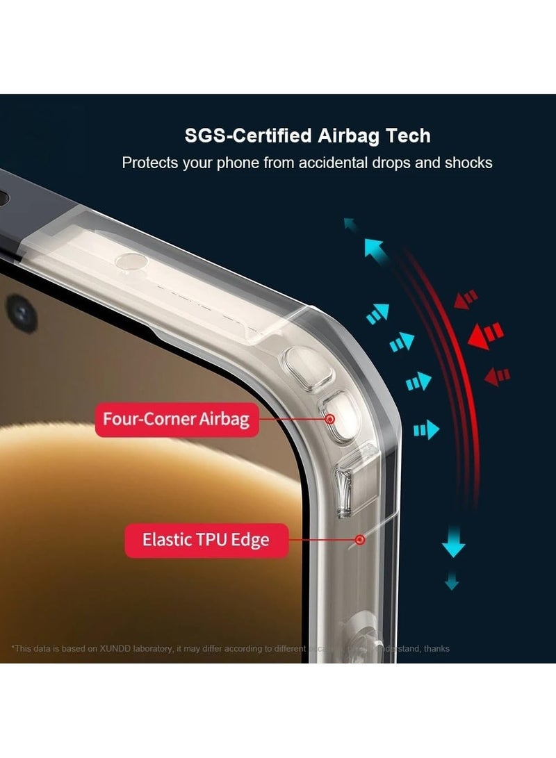 عام **غطاء واقي مغناطيسي متوافق مع هاتف OnePlus 15 5G - يتميز بلوحة خلفية ناعمة من Ard PC ممتصة للصدمات وإطار TPU، يوفر حماية ضد الصدمات والسقوط، ويدعم الشحن اللاسلكي.** - Image 2