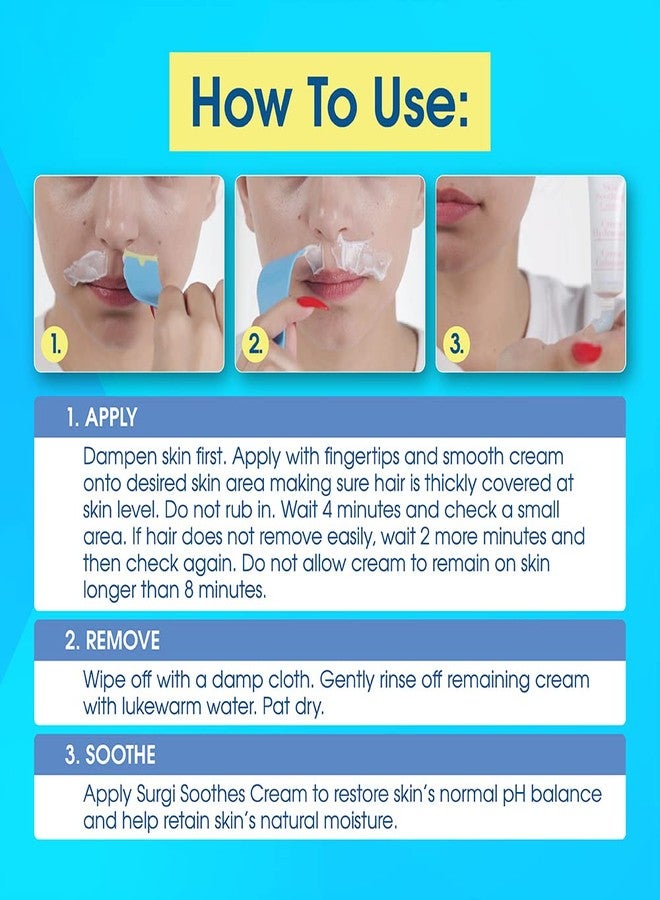 Surgiwax Surgi Wax Facial Hair Remover Cream, Hair Remover for Face, 1 Ounce Tubes (Pack of 3) - Image 2
