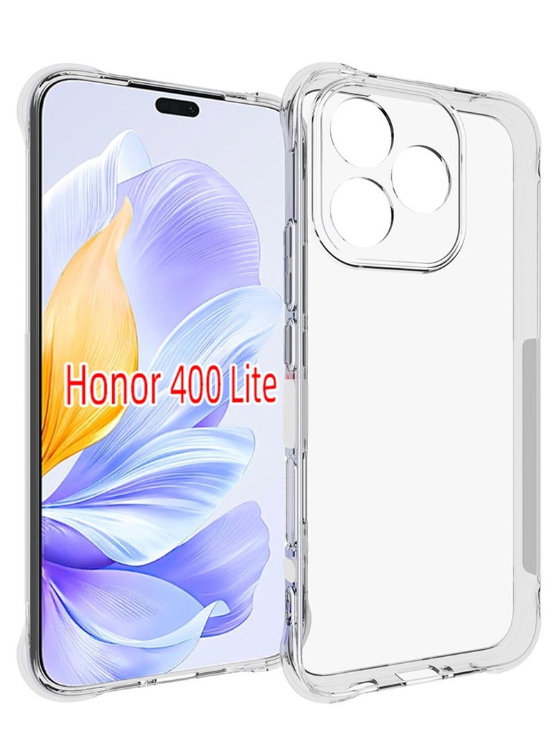SanHu Case for Honor 400 Lite Clear TPU Four Corners Military-Grade Protection Cover Transparent Soft - Image 1