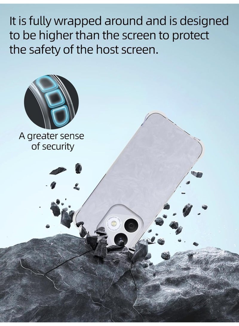 SanHu Case for Honor 400 Lite Clear TPU Four Corners Military-Grade Protection Cover Transparent Soft - Image 5