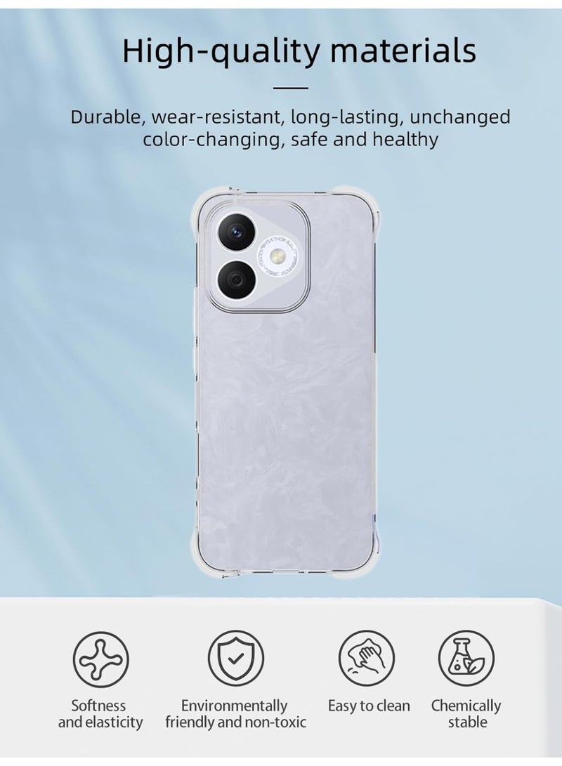 SanHu Case for Honor 400 Lite Clear TPU Four Corners Military-Grade Protection Cover Transparent Soft - Image 3