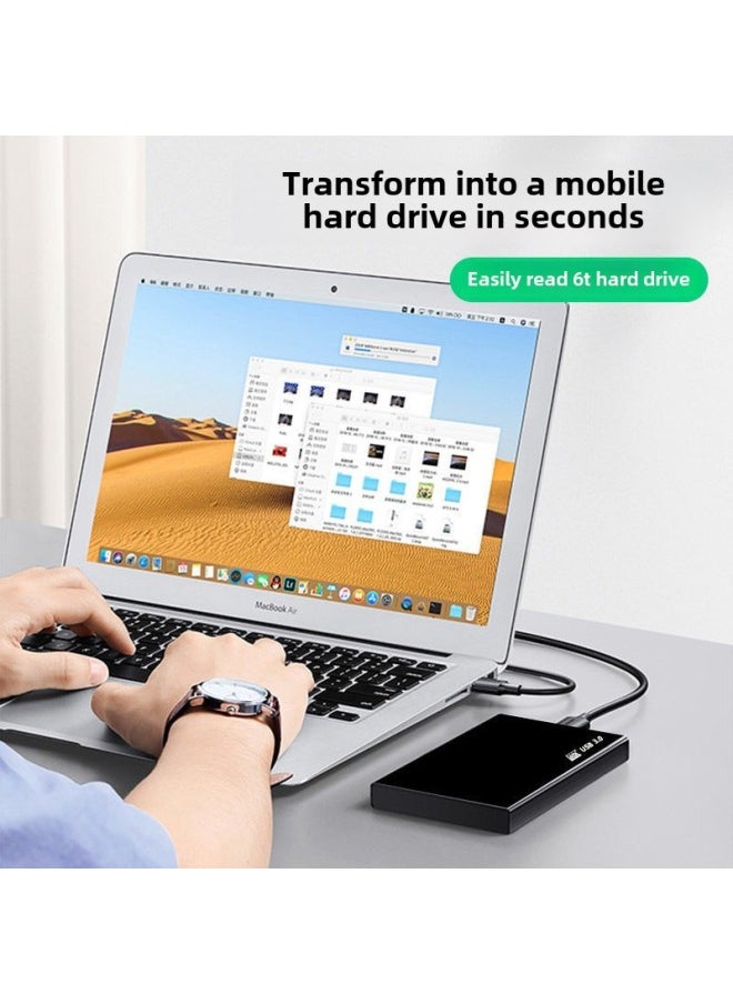 2.5 Inch Usb3.0 Hard Disk Box Desktop Laptop External Solid State Ssd Mechanical Mobile External Box-Color:2.5inch Hard Drive Box Usb 2.0-added Micro Mobile Phone Adapter (small Trapezoid)