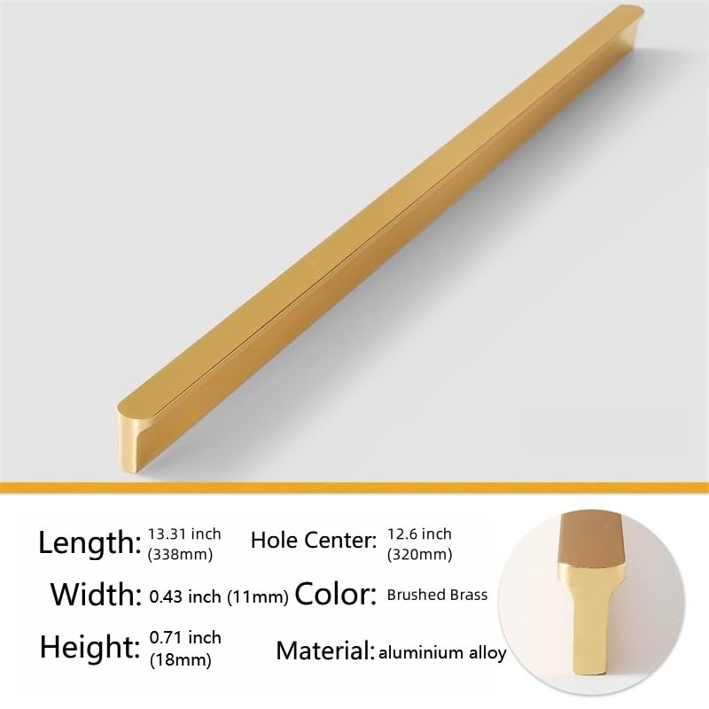 Shozafia 5 Pack Gold Cabinet Pulls Brushed Brass Kitchen Hardware Handles for Dresser Drawers T Shape Cabinet Hardware 1331 inchBrushed Gold - Image 3