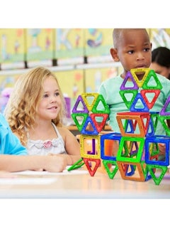 McDou 64pcs Magnetic Building Blocks Magnet Tiles for 3 4 5 6 7 Years Old Boys Girls Gifts  - Image 3