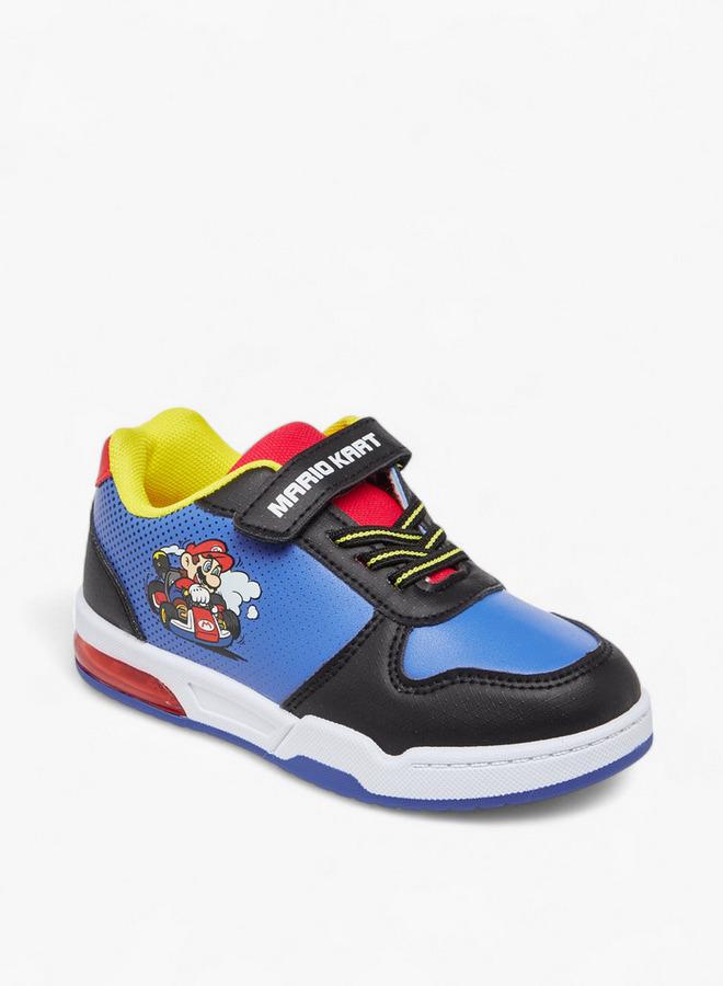 Super Mario Colourblock Light-Up Sneakers with Hook and Loop Closure - Image 2