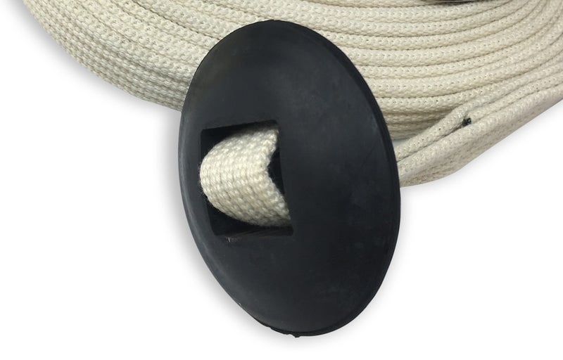 Southwestern Equine Lunge Line for Horses Cotton Horse Lunge Line with Bolt Snap & Rubber Stop (White, 24') - Image 5