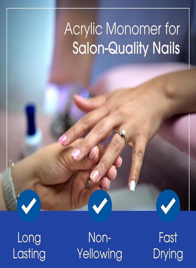 DeEnti Nomma Plus Professional Liquid Monomer, EMA Nail Liquid for Acrylic Powder, Non-Yellowing Monomer, 32oz Bottle, Professional Salon Quality Manicure and Pedicure Supplies - Image 2