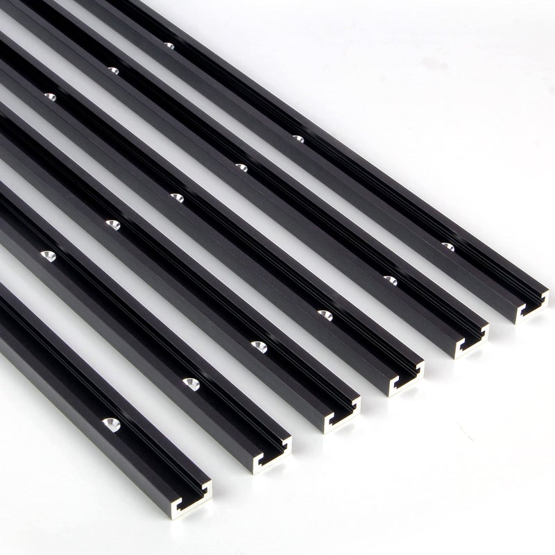CLEAR STYLE T Tracks 36 Inch for Woodworking by CLEAR STYLE, Double-Cut Jig Profile Universal T-Tracks with Predrilled Mounting Holes (36 Inch 6 Pack) - Image 1