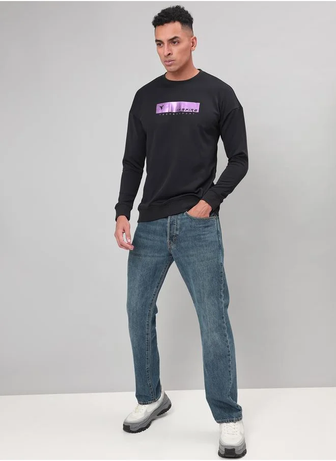 تكنوسبورت 4-Way Stretch Printed Sweatshirt by Styli