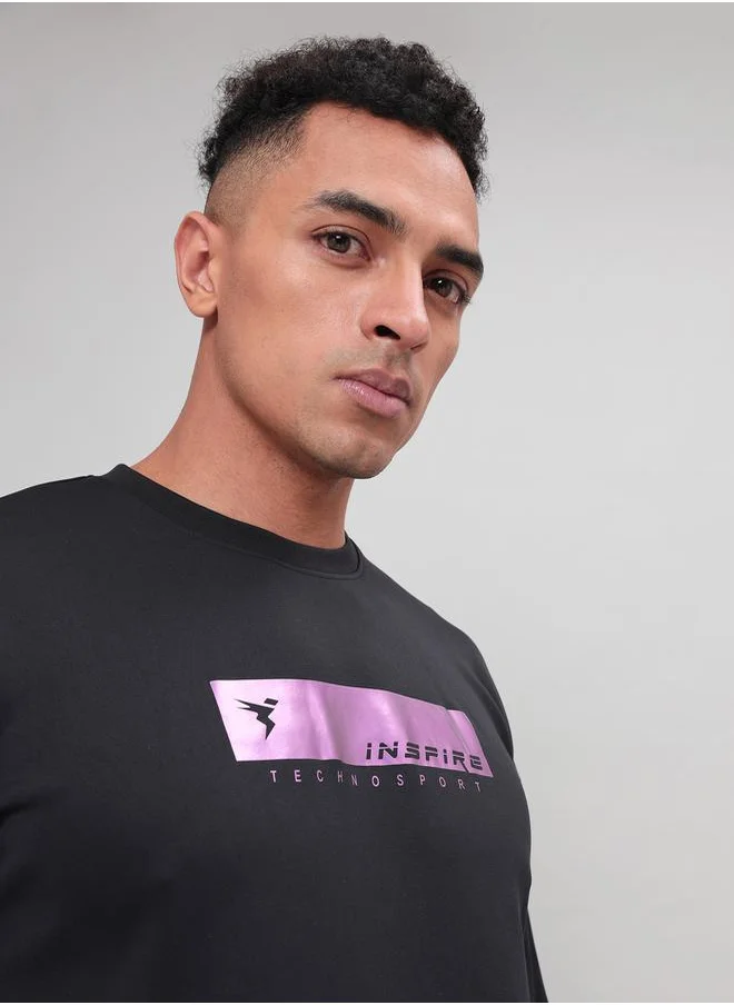 تكنوسبورت 4-Way Stretch Printed Sweatshirt by Styli