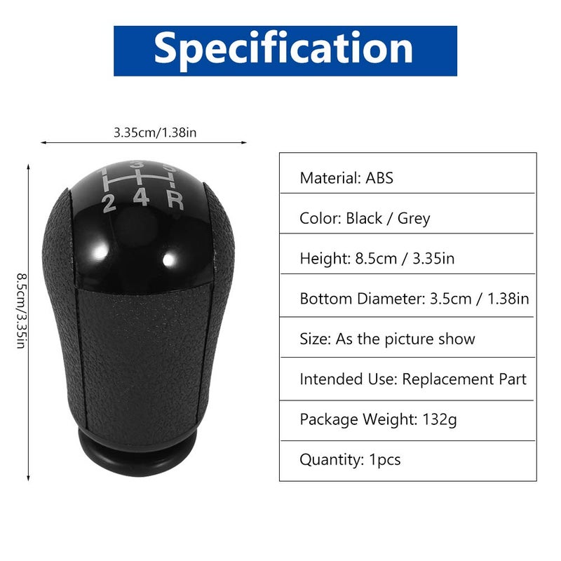 VGEBY 5 Speed Shifter Knob, Black, ABS Material, Compatible with Focus, Mondeo MK3, & More - Image 4