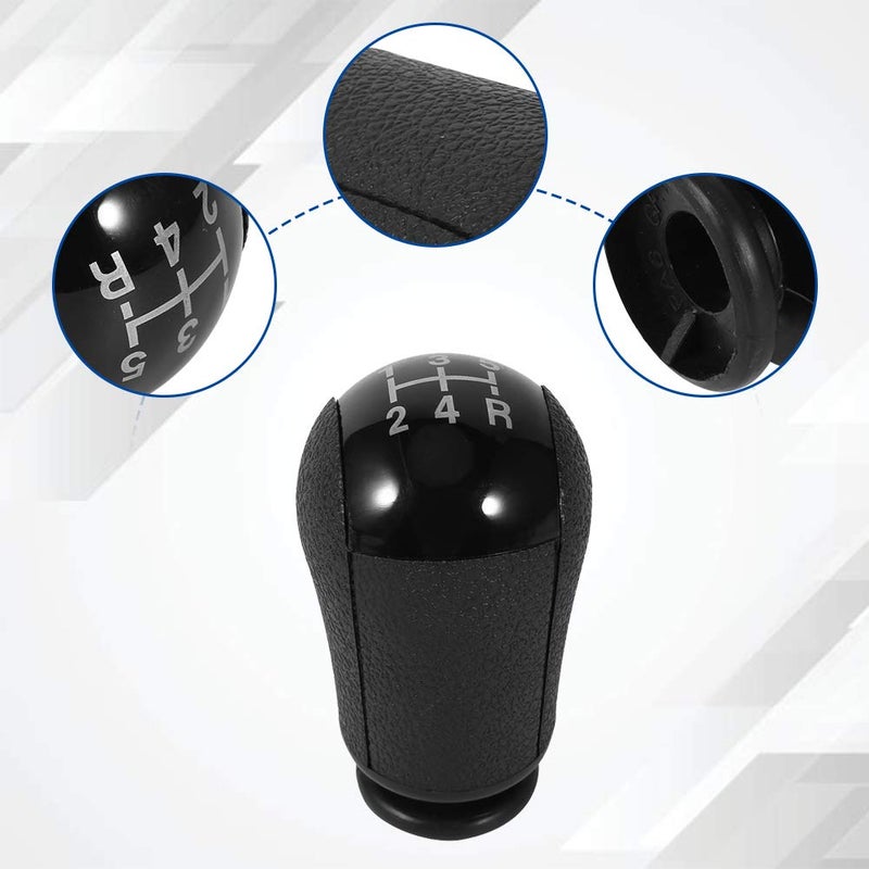 VGEBY 5 Speed Shifter Knob, Black, ABS Material, Compatible with Focus, Mondeo MK3, & More - Image 2