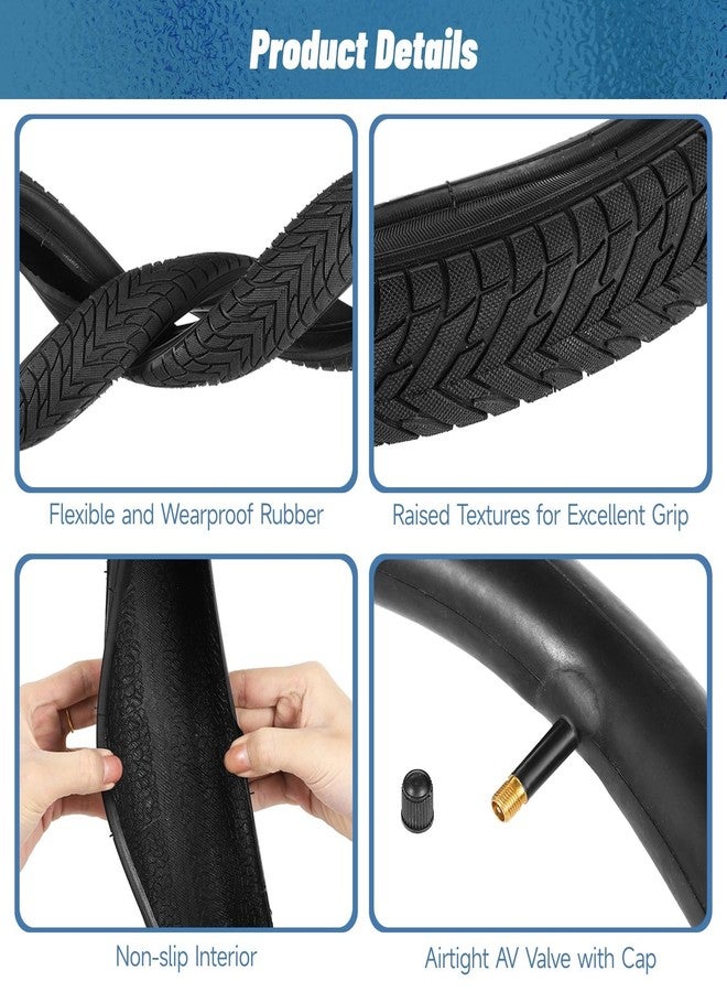 yeesport 18" Kids Bike Tires Set, 2 Pcs 18×2.125" Replacement Tires with 2 Pcs Inner Tubers & Repair Kit, Shock Absorption Bicycle Tires with AV 1.18" Valves, Fit Most Kids Bikes - Image 4