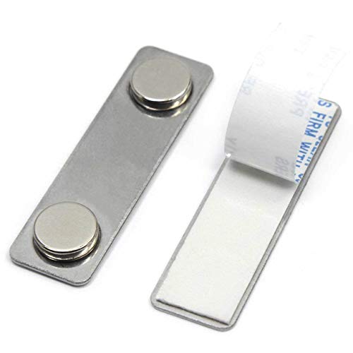 ART IFACT 25 Pieces Stainless Steel Badge Holder/Magnetic Name Tag with Adhesive on Front Plate (25) - Image 5