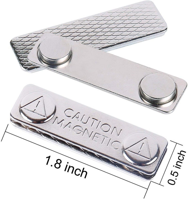 ART IFACT 25 Pieces Stainless Steel Badge Holder/Magnetic Name Tag with Adhesive on Front Plate (25) - Image 4