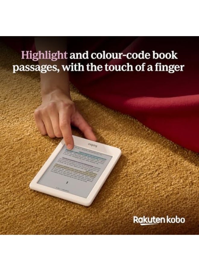 Kobo Clara Colour 16GB eReader 6 Inch Colour E Ink Kaleido 3 Display, Waterproof, Dark Mode, Audiobooks, White - Image 3