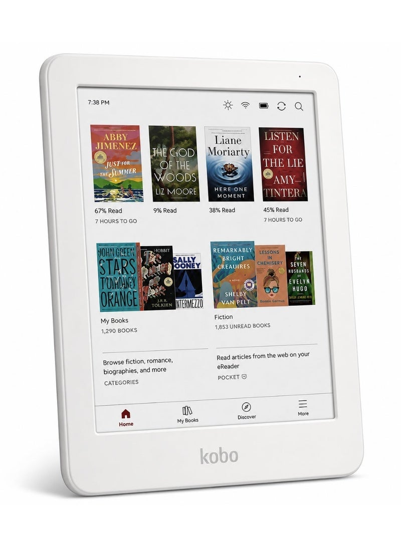 Kobo Clara Colour 16GB eReader 6 Inch Colour E Ink Kaleido 3 Display, Waterproof, Dark Mode, Audiobooks, White - Image 1