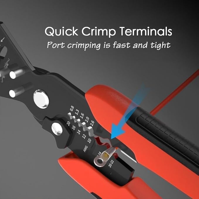 SANGOZ 5 in 1 Wire Stripper with Wrench Function Cable PliersEasy to Use Wire StripperElectrical RepairsAppliance Repairs Cable Stripper - Image 4