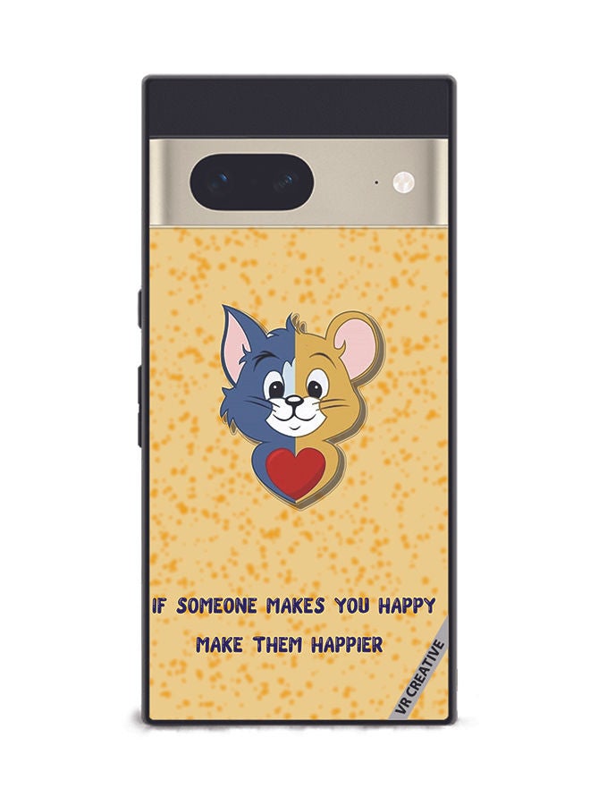 VR CREATIVE Protective Case Cover For Google Pixel 7 Tom Jerry Design Multicolour - Image 1