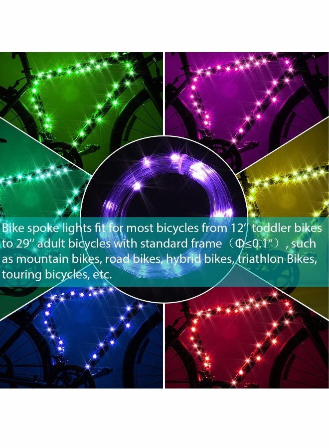 Generic LED Bike Frame Lights, 16 Color ,LED Bike Frame Rope Light, Remote Control Bicycle Frame LED Light  - Image 3