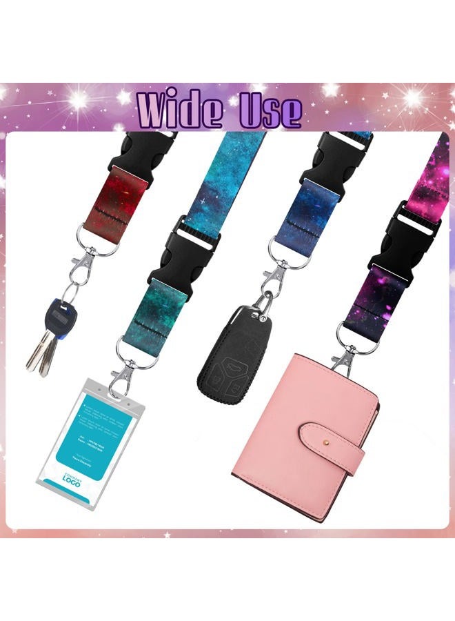 Fainne 10 Pieces Lanyards for Keys Space Galaxy Lanyard Starry Key Lanyard Clips Wrist Keychain Holders Neck Lanyards for Women Men (Starry Sky) - Image 4