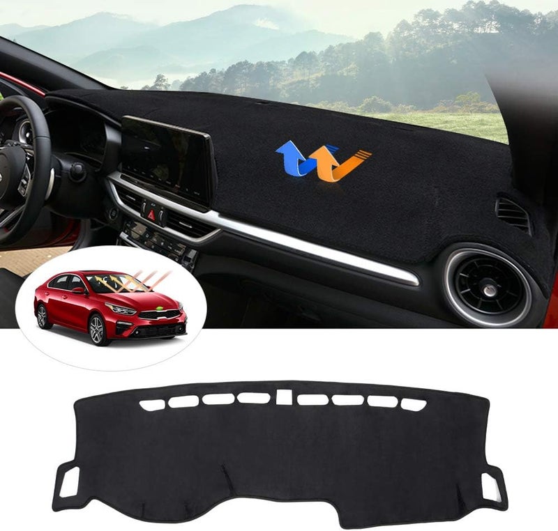 Autorder Custom Fit for Dashboard Mat Cover Kia Forte 2019 2020 2021 2022 2023 Accessories Dash Cover Nonslip Dashboard Mat Protector Sunshade No Glare - Image 1
