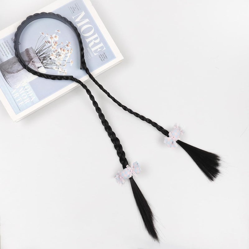 ZUGAD Braided Headband Hair Accessories Synthetic Wig Hair on Elastic Rubber Band for Women Teens Students Girls  1 pc - Image 1