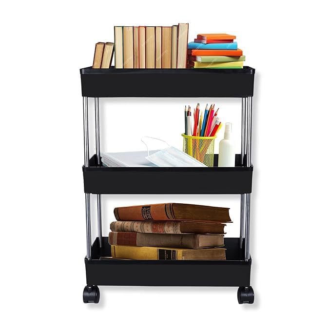 Caltero Plastic Kitchen Storage Trolley Rack2024 3 Layer - Image 4