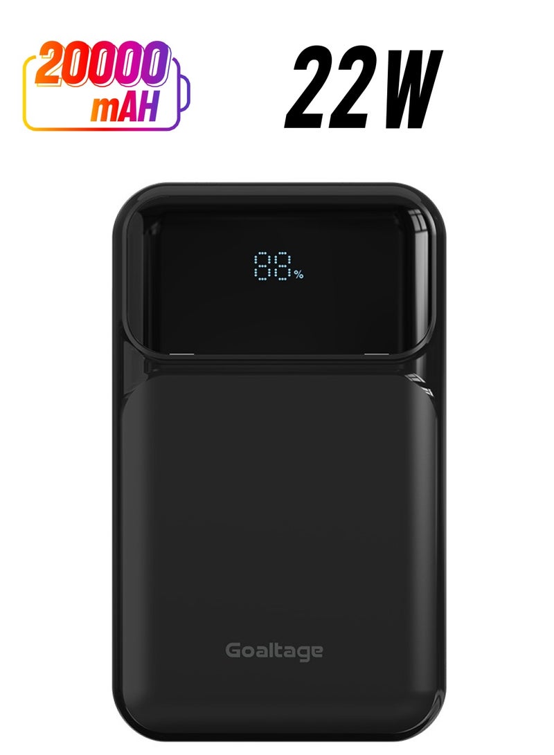 Goaltage PB09 ChargeHub 20K Power Bank 22W with Built-In Cable, Power Indicator, Universal Safe Charging and Multi-Port Functionality - Image 1