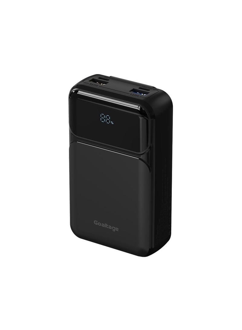 Goaltage PB09 ChargeHub 20K Power Bank 22W with Built-In Cable, Power Indicator, Universal Safe Charging and Multi-Port Functionality - Image 4