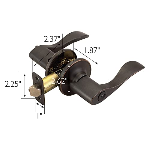 Design House Springdale Keyed Entry Exterior Door Lever Handle Lockset, Oil-Rubbed Bronze, 6.375 in x 1.94 in x 2.625 in, Item 700542 - Image 2